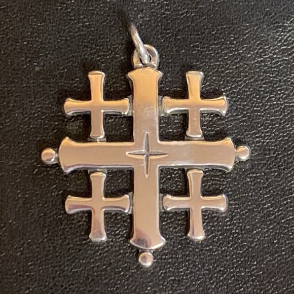 James Avery Pendant Jerusalem Cross Sterling Silver Retired - Picture 4 of 9